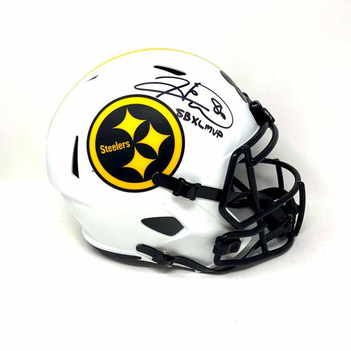 Pat Freiermuth Autographed Pittsburgh Steelers Lunar Eclipse White Full  Size Authentic Speed Helmet Beckett BAS QR Stock #194876