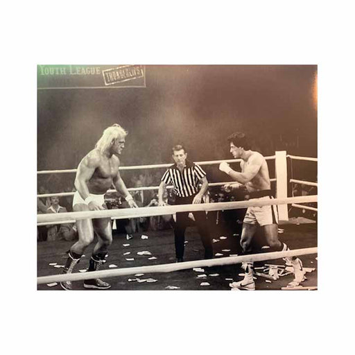Hulk Hogan (Thunder Lips) Squaring Off with Rocky Unsigned 16x20 Photo
