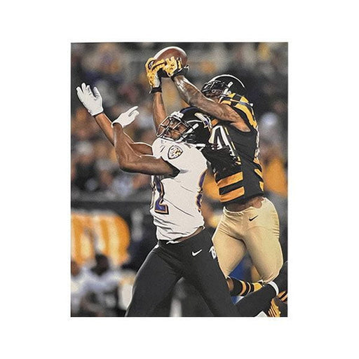 Ike Taylor Interception Over Ravens Unsigned 16X20 Photo
