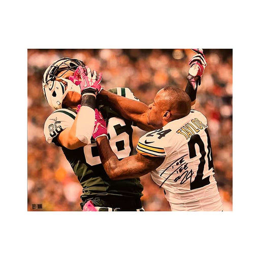 Ike Taylor Signed Fighting with Jets 16x20 Photo