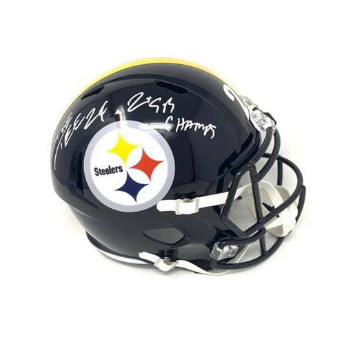 Ike Taylor Signed Pittsburgh Steelers Full Size Replica Speed Helmet with 2X SB Champs