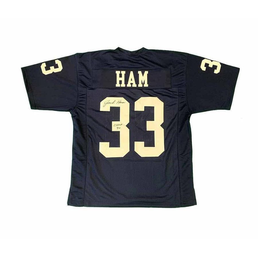 Jack Ham Signed Black Throwback Custom Football Jersey w/HOF'88