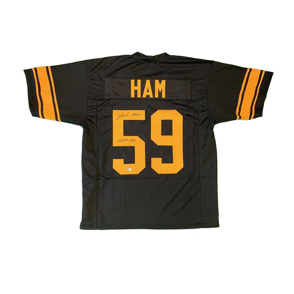 TSE Jack Ham Autographed Custom Anniversary Jersey Inscribed 'HOF 88