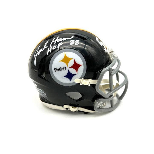 Jack Ham Autographed Pittsburgh Steelers Black Throwback Speed Mini Helmet "HOF 88"