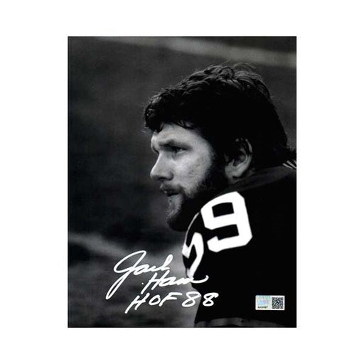 Jack Ham Jack Lambert Autographed 16x20 B&W On Bench Photo W/ HOF