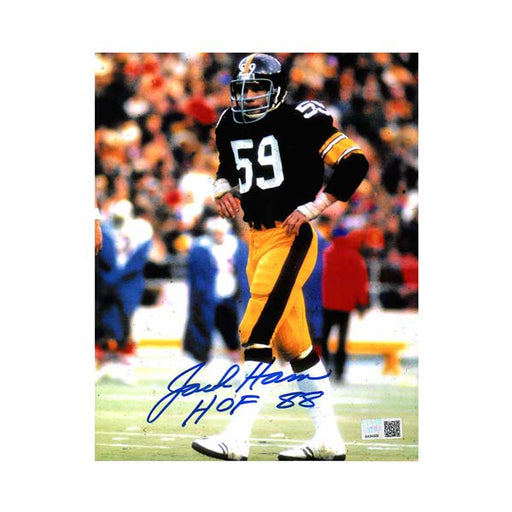 Autographed Jack Ham Picture - 8x10 HOF 88 JSA Hologram black jersey)