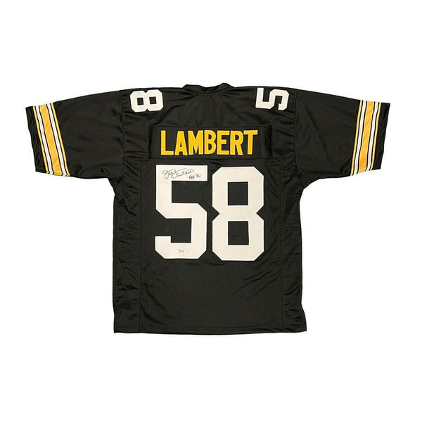 Jack Lambert Signed Black Custom Jersey (Shortsleeve) 'HOF 90