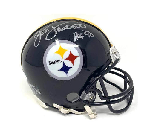 Jack Lambert Autographed Pittsburgh Steelers Black Mini Helmet "HOF 90"