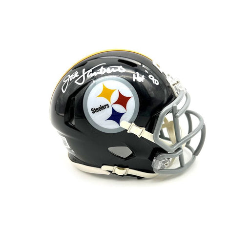 Jack Lambert Autographed Pittsburgh Steelers Black Throwback Speed Mini Helmet "HOF 90"