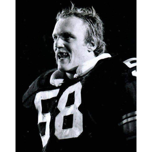 Jack Lambert With Tongue In Missing Teeth B&W Unsigned 16X20 Photo