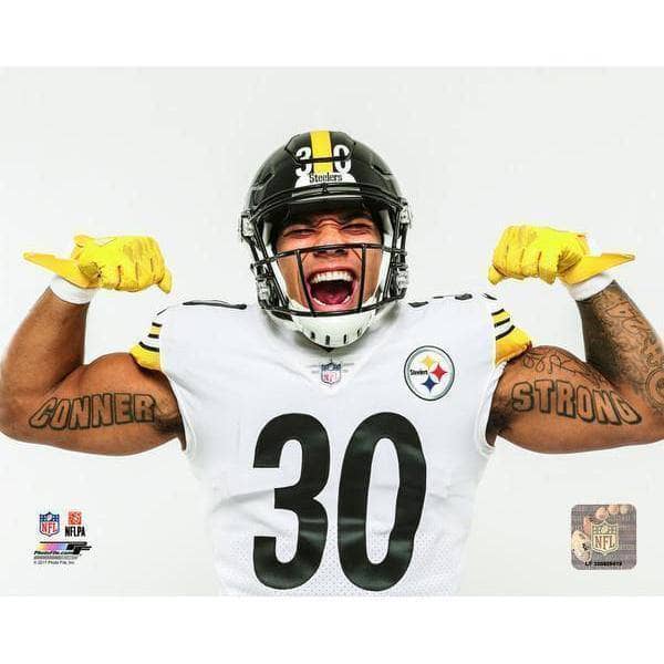 James Conner Flexing In White Unsigned 8X10