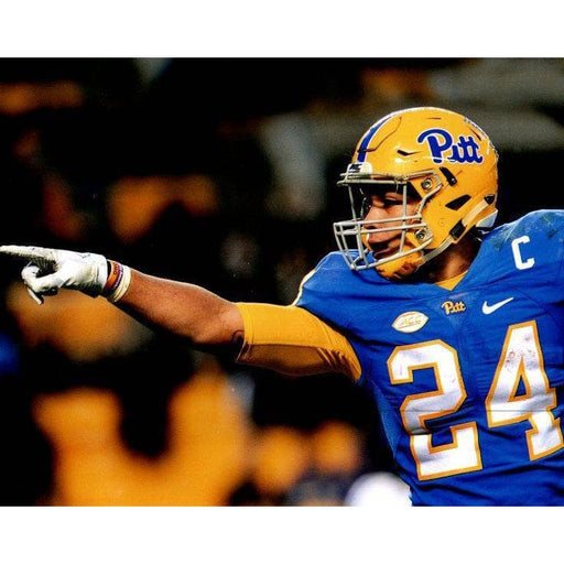 James Conner Pointing In Pitt Royal Horizontal Unsigned 8X10 Photo