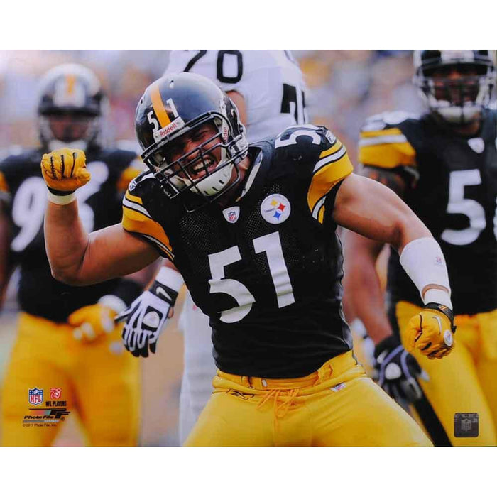 James Farrior Fist Up Celebrating 16x20 Photo - Unsigned