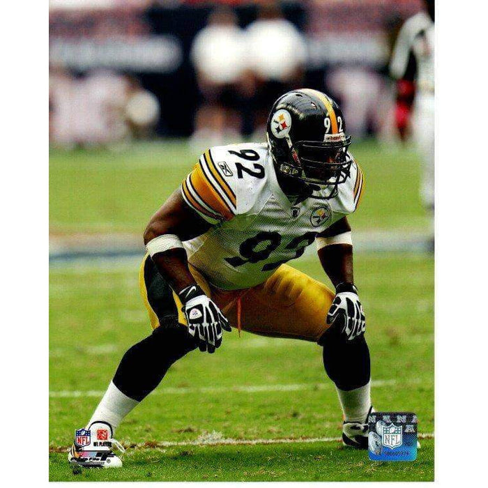 James Harrison Ready In White Unsigned 8X10 Photo