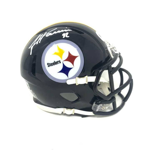 James Harrison Autographed Pittsburgh Steelers Yellow Mini Helmet