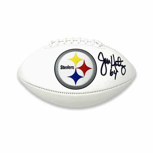 Jeff Hartings Signed Pittsburgh Steelers White Logo Football