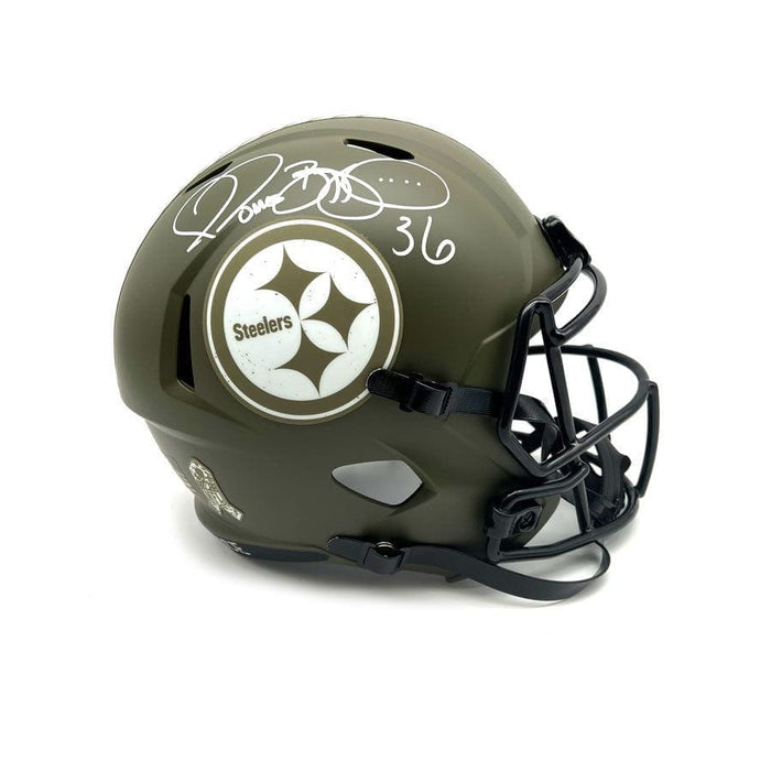 Jerome Bettis Autographed Pittsburgh Steelers Full Size Salute to Service Authentic Speed Helmet