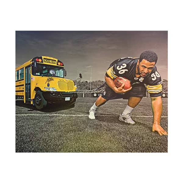 Jerome Bettis Bus Pulling Bus Unsigned 16x20 Photo