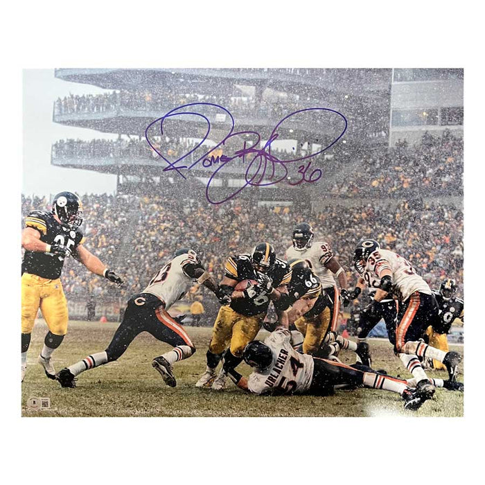 Jerome Bettis Signed Over Brian Urlacher Color 16x20 Photo