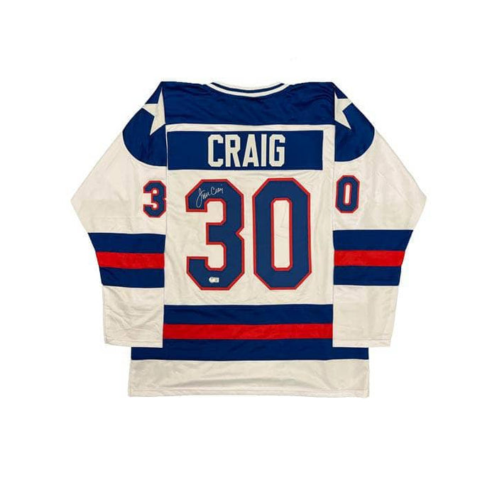 Jim Craig Signed USA Hockey White Custom Jersey
