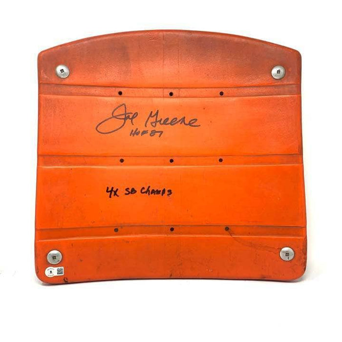 Joe Greene Authentic Signed 3 Rivers Stadium Seat With "Hof 87" and "4X SB Champs"