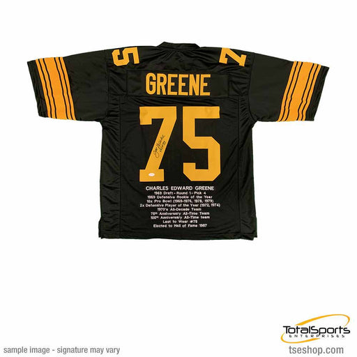 Joe Greene Autographed Custom Alternate STAT Jersey Inscribed "HOF 87"