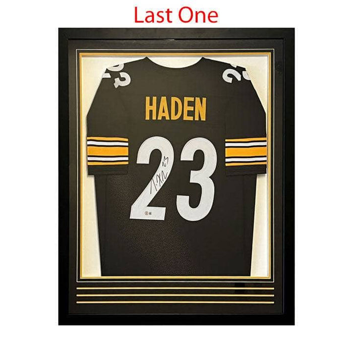 Joe Haden Signed Custom Black Football Jersey - Professionally Framed (Very Slightly Damaged)