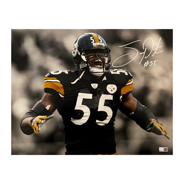 Joey Porter Autographed Screaming Spotlight 16x20 Photo