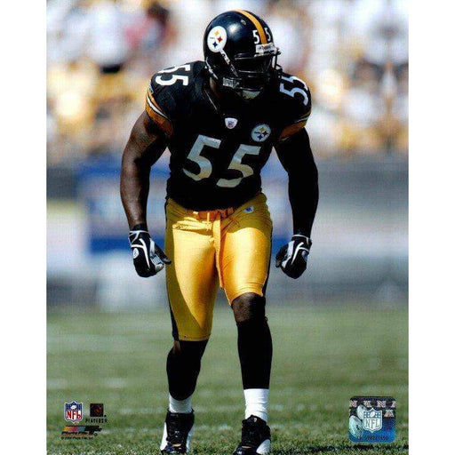 Joey Porter Ready Stance Black Unsigned Licensed 8x10