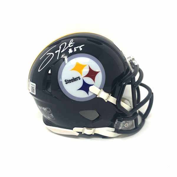Joey Porter Signed Pittsburgh Steelers Speed Mini Helmet