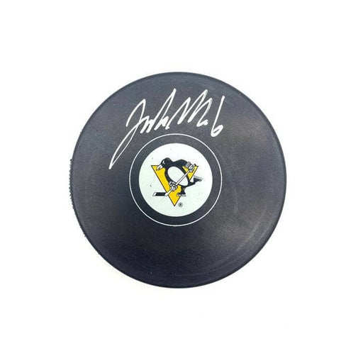 John Marino Autographed Pittsburgh Penguins Logo Puck