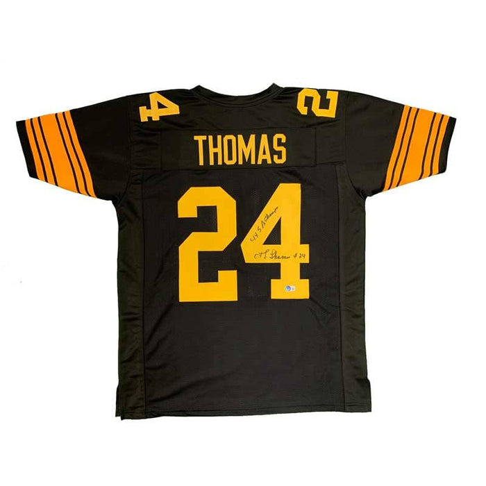 JT Thomas Autographed Custom Alternate Jersey with  4X SB Champs