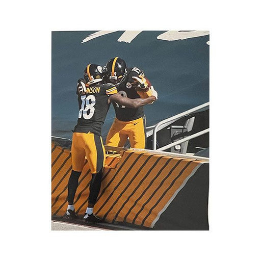 Juju Smith-Schuster and Diontae Johnson Huggins Unsigned 16x20 Photo