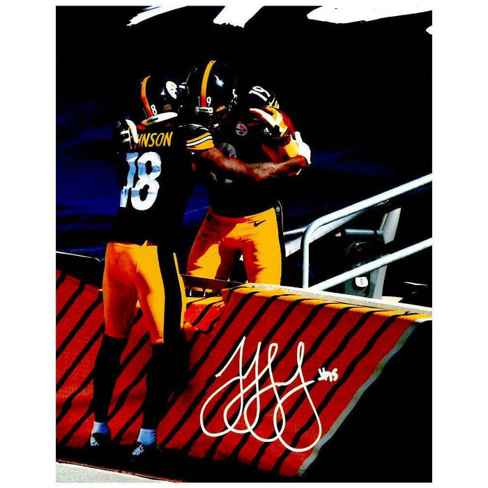 Juju Smith-Schuster Signed In Stands with Diontae Johnson 11x14 Photo