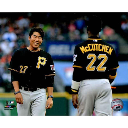Jung-ho Kang with Andrew McCutchen 8x10 - Unsigned