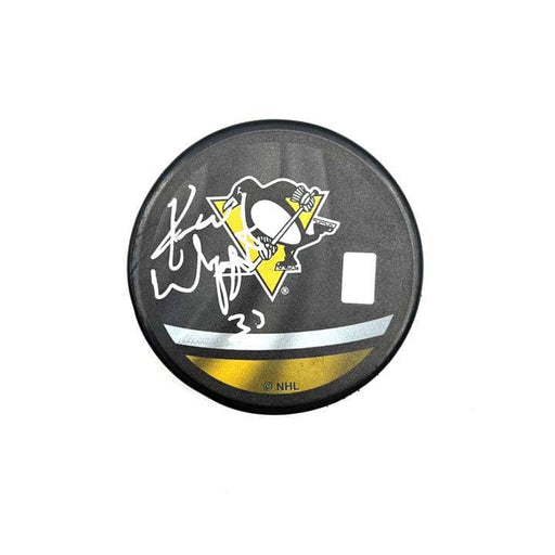 Ken Wregget Autographed Retro Jersey Logo Puck