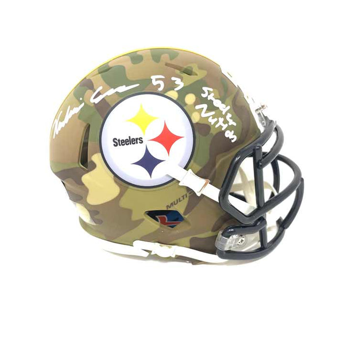 Kendrick Green Signed Pittsburgh Steelers CAMO Mini Helmet with Steeler Nation