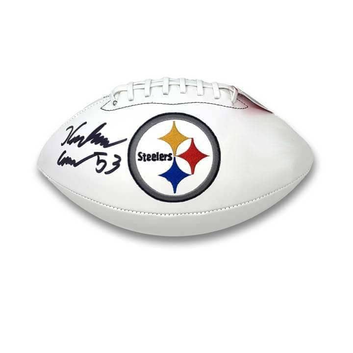 Kendrick Green Signed Pittsburgh Steelers White Logo Football