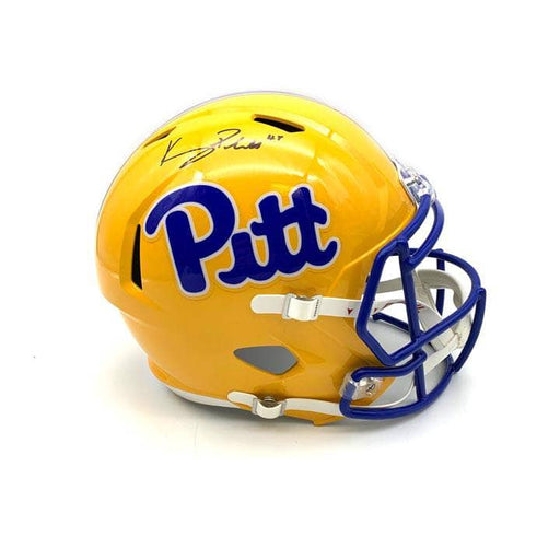 Kenny Pickett Signed Pitt Full Size Gold Replica Helmet