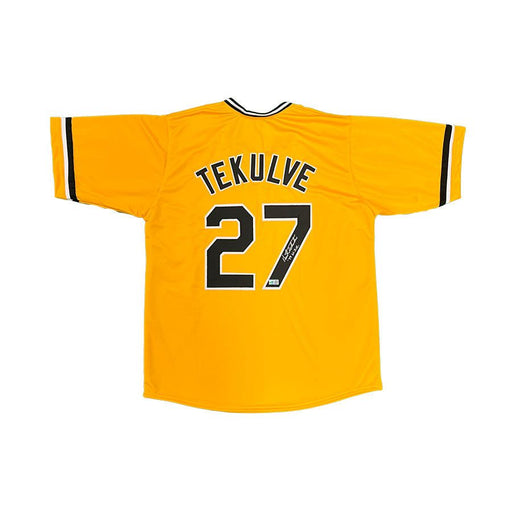 Kent Tekulve Autographed Custom Gold Baseball Jersey with "79 WSC"