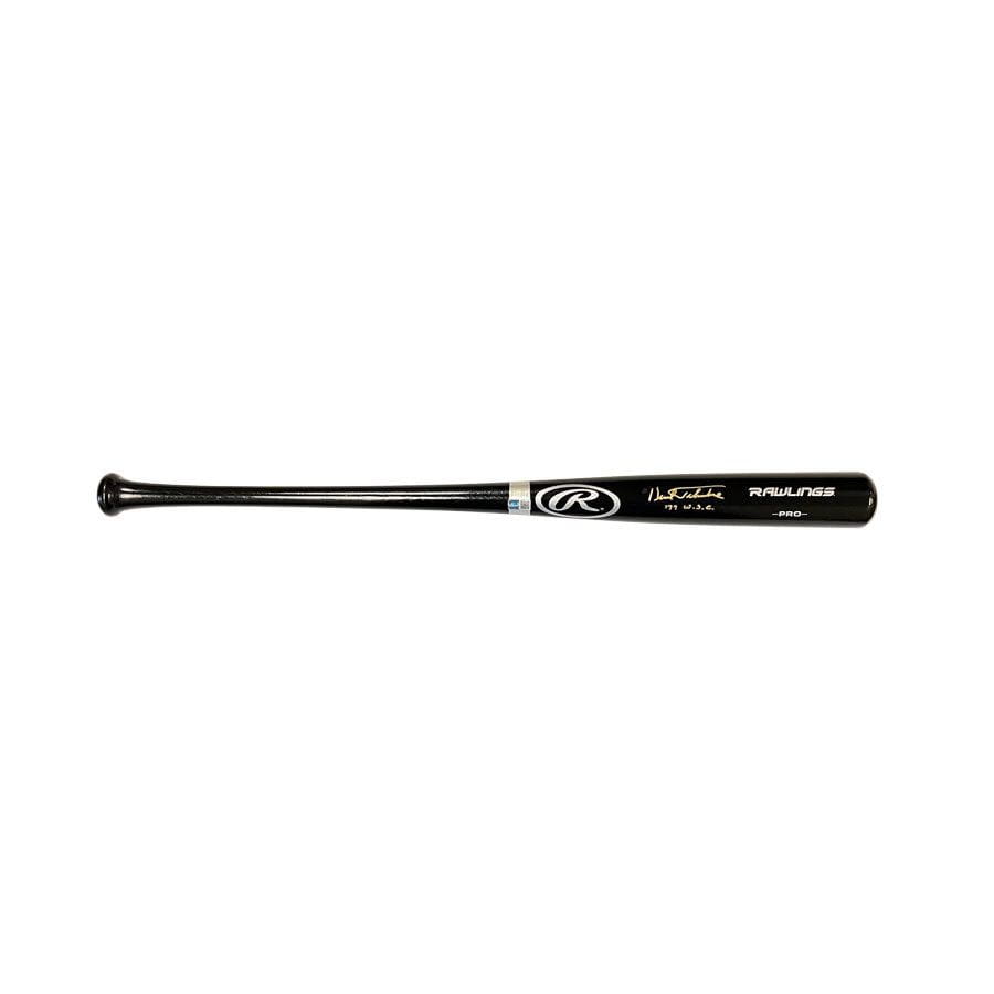 Kent Tekulve Signed Official Rawlings Black Bat with 79 World