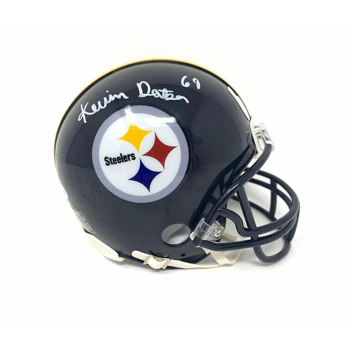 Kevin Dotson Signed Pittsburgh Steelers Black Mini Helmet