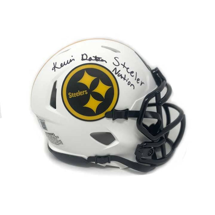 Kevin Dotson Signed Pittsburgh Steelers Lunar Eclipse Mini Helmet with Steeler Nation