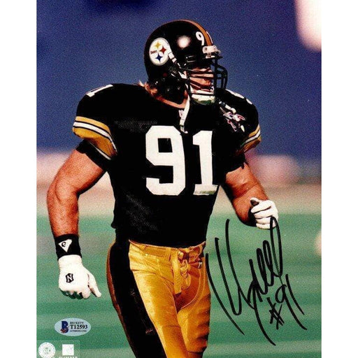 Kevin Greene Signed Running In Black 8X10 Photo