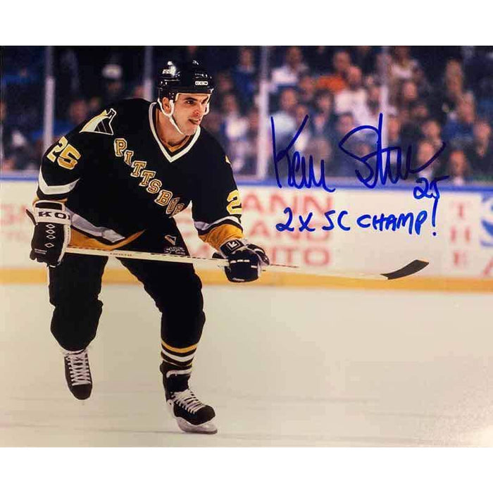 Kevin Stevens Autographed 8x10 Photo with "2X SC Champs"
