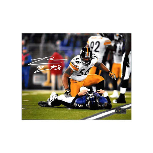 LaMarr Woodley Signed Over Flacco 8x10 Photo
