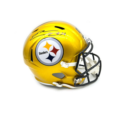 LaMarr Woodley Signed Pittsburgh Steelers Full Size Flash Replica Helmet