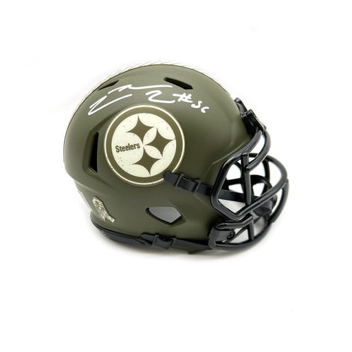 LaMarr Woodley Signed Pittsburgh Steelers Salute to Service Mini Helmet