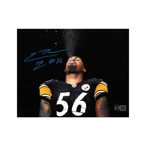 LaMarr Woodley Signed Water Spray 8x10 Photo (Blue Ink)