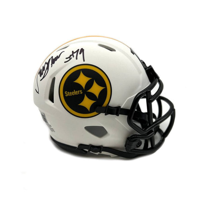 Larry Brown Signed Pittsburgh Steelers Lunar Mini Helmet
